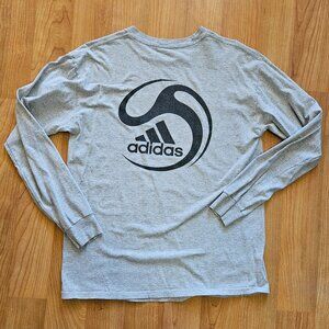Retro Adidas long Sleeve cotton soccer t-shirt - Men's Small
